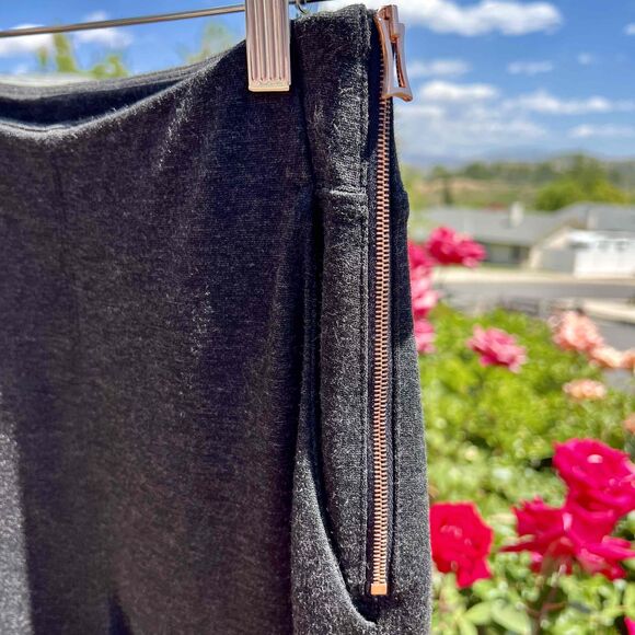 Kit And Ace Flare Trouser Pants Charcoal Grey High-Waisted Womens Size 4 S / M - Picture 5 of 8